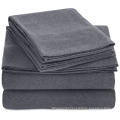 Wholesale Extra Soft Solid Color Knit 100% Cotton Jersey Sheets Sets